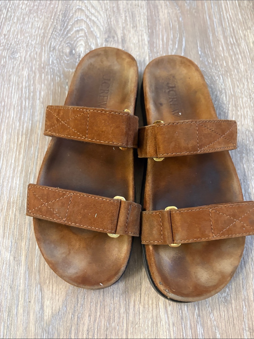 J.Crew suede slides